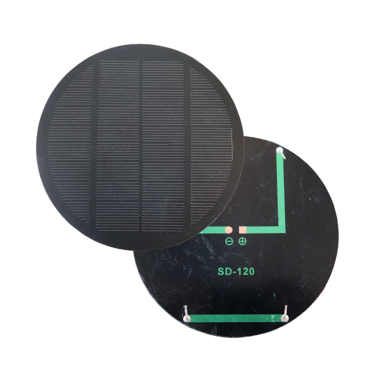 Sunboy Hot sales 5V Customized PET Round Solar Panel 1.6W  Circular Solar Power Panel  Lightweight Solar light Charger