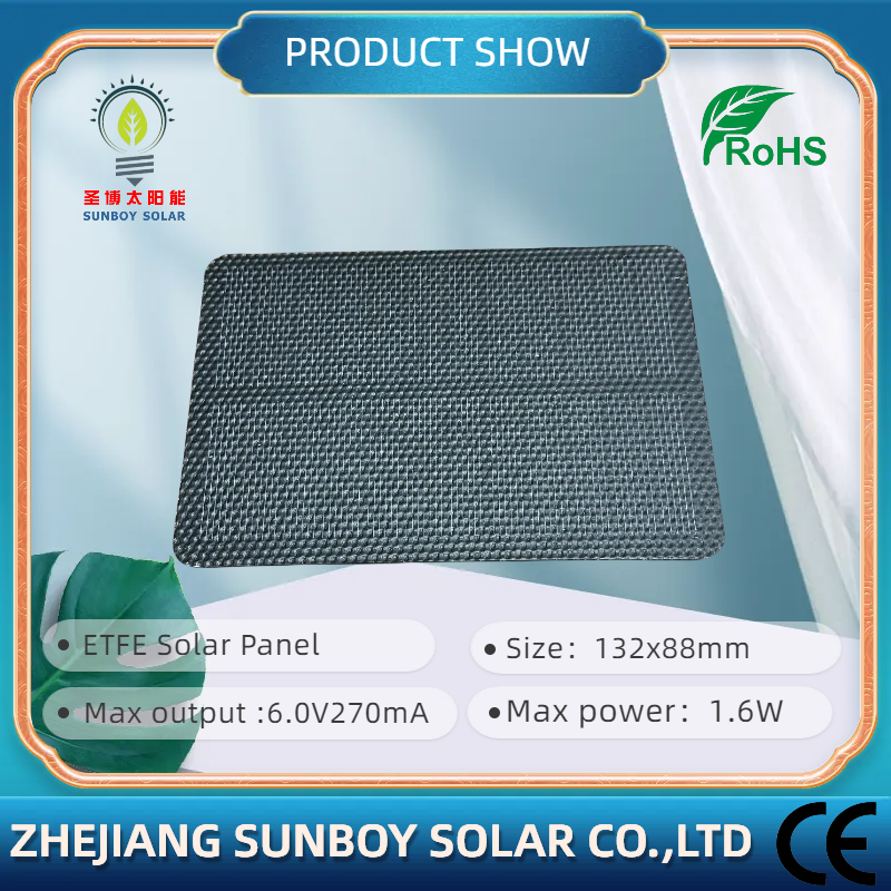 Sunboy ETFE laminated 6V Small Size Mini Solar Panel 1.6W ETFE Solar module Price Made in China for solar charger