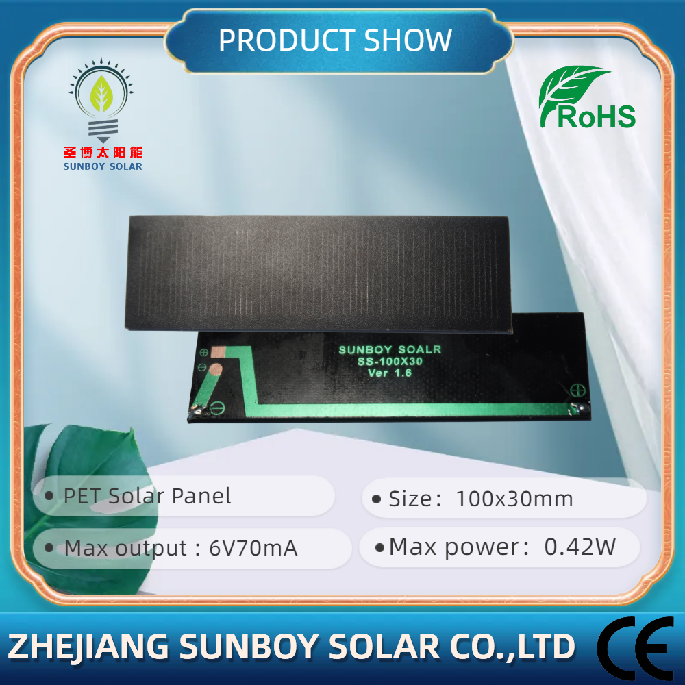 High Efficiency Mini Monocrystalline Silicon Solar Cell Price Cheap Customized 0.42w PET Laminated Solar Panel