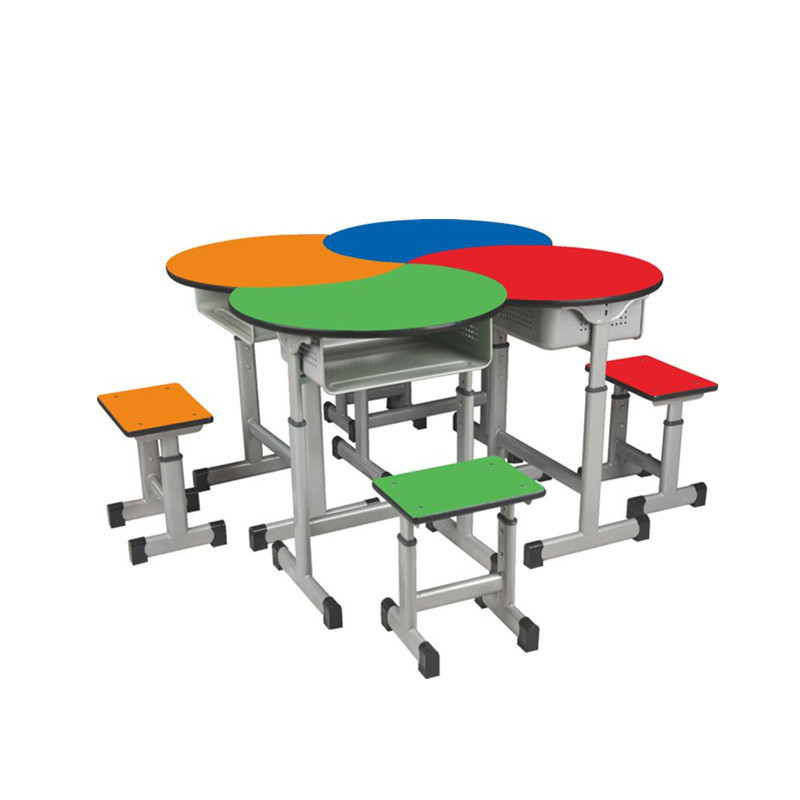 used preschool wooden table children kids table and chairs combination study desk School furniture