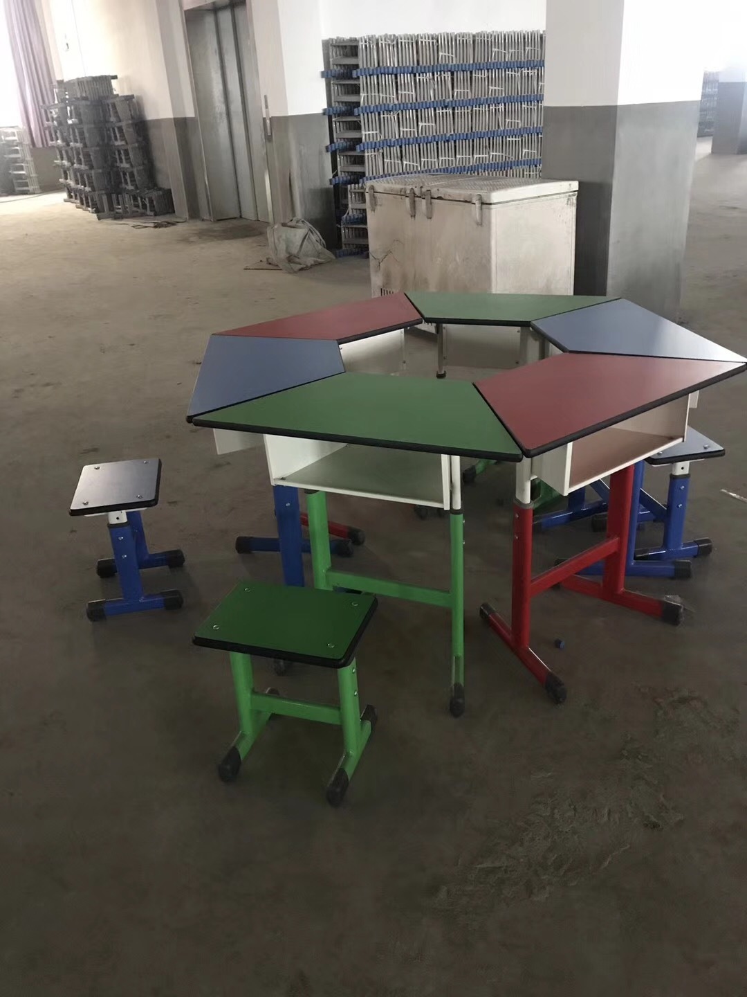 used preschool wooden table children kids table and chairs combination study desk School furniture