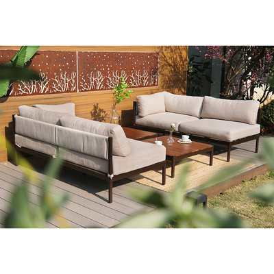 Modular Aluminum Sofa Outdoor Furniture Sectional Couch Set Patio Loveseat