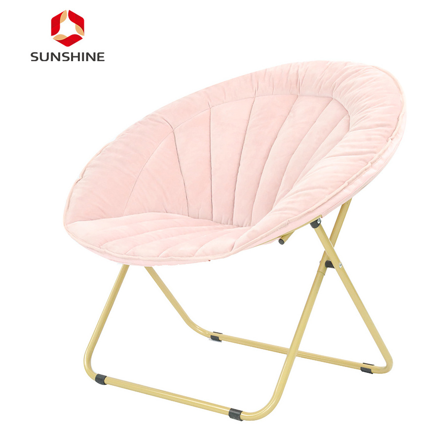 Cozy Indoor Furniture Pink Gold Padded target moon room chair for kids adults