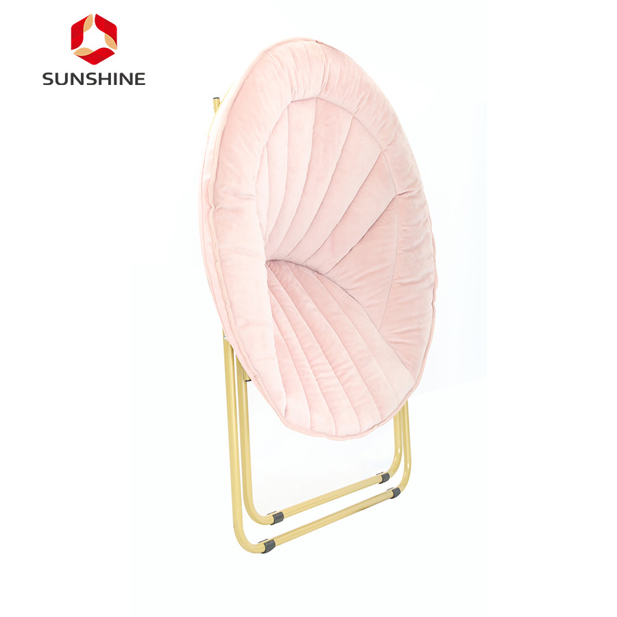 Cozy Indoor Furniture Pink Gold Padded target moon room chair for kids adults