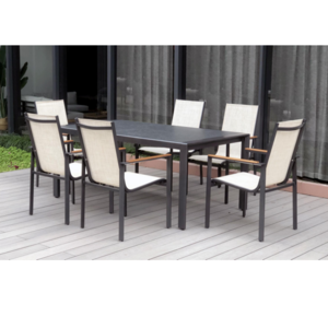 Outdoor cheap 7 pieces patio dining set aluminum outdoor furniture set