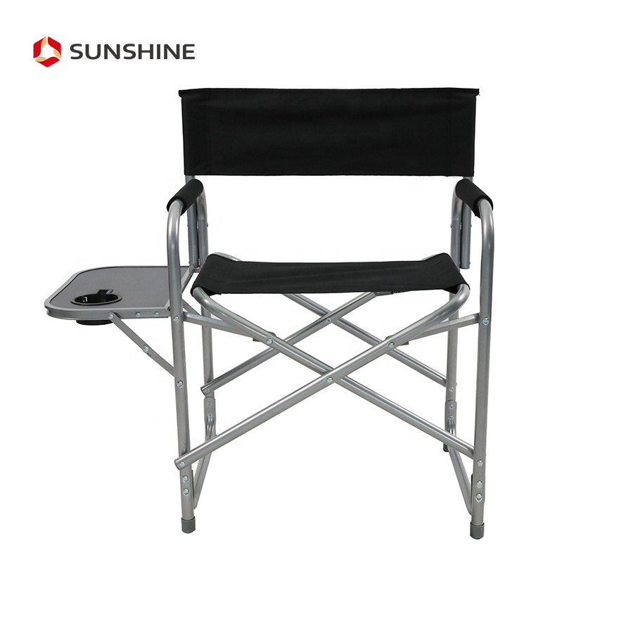 OEM Metal Chair Camping Outdoor Folding Child Director Chair With Side Table