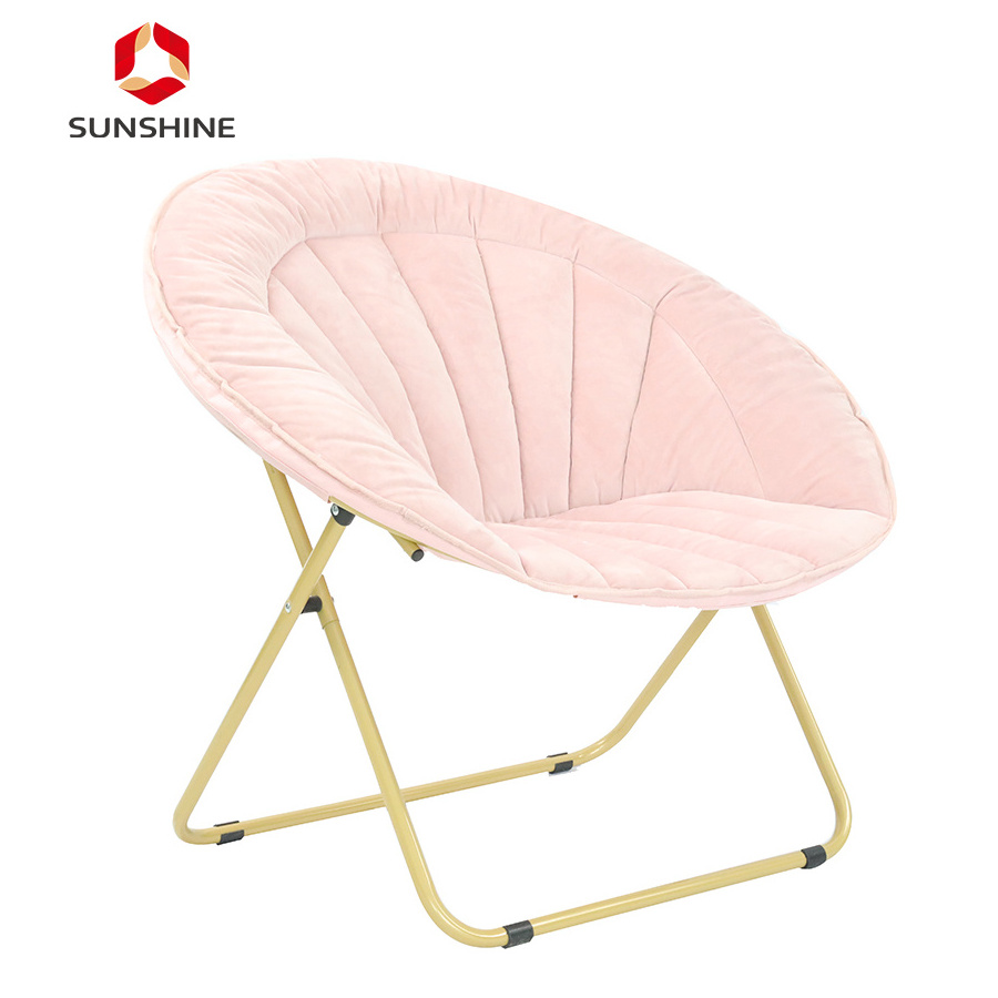 Cozy Indoor Furniture Pink Gold Padded target moon room chair for kids adults