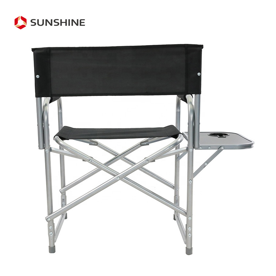 OEM Metal Chair Camping Outdoor Folding Child Director Chair With Side Table