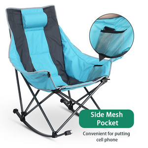 Oversized custom folding portable camping rocking chair