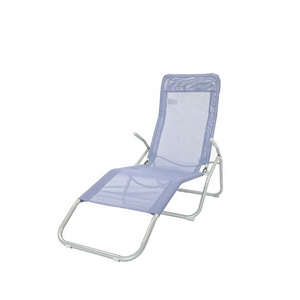 Hot sale Customized Outdoor Folding Inflatable Stacking Lazy Sun Beach Reclining Bed Steel Lounge Chair