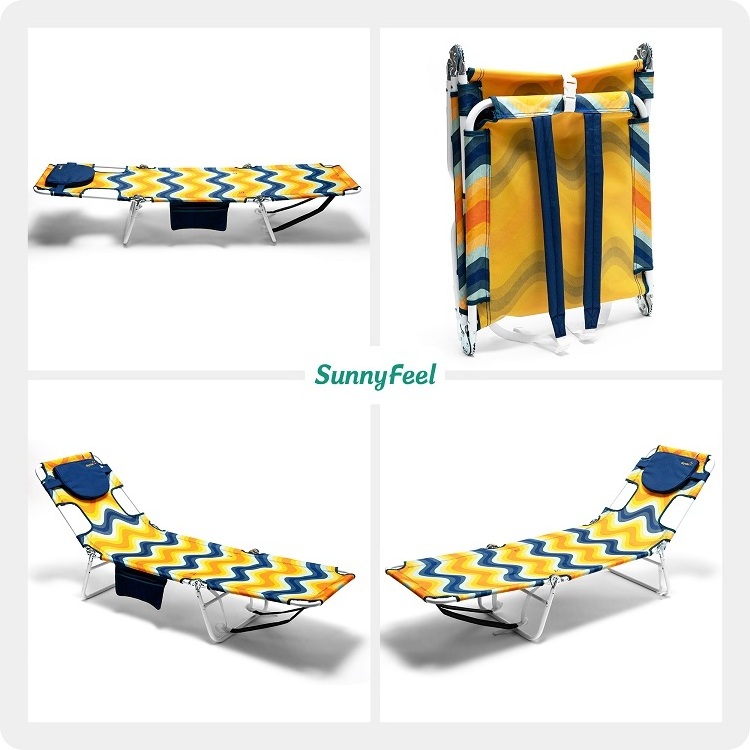 Outdoor Folding Pool Sunbed Garden Lightweight Recliner Lounge Camping Patio Portable Furniture Beach Bed Chair Sun Lounger