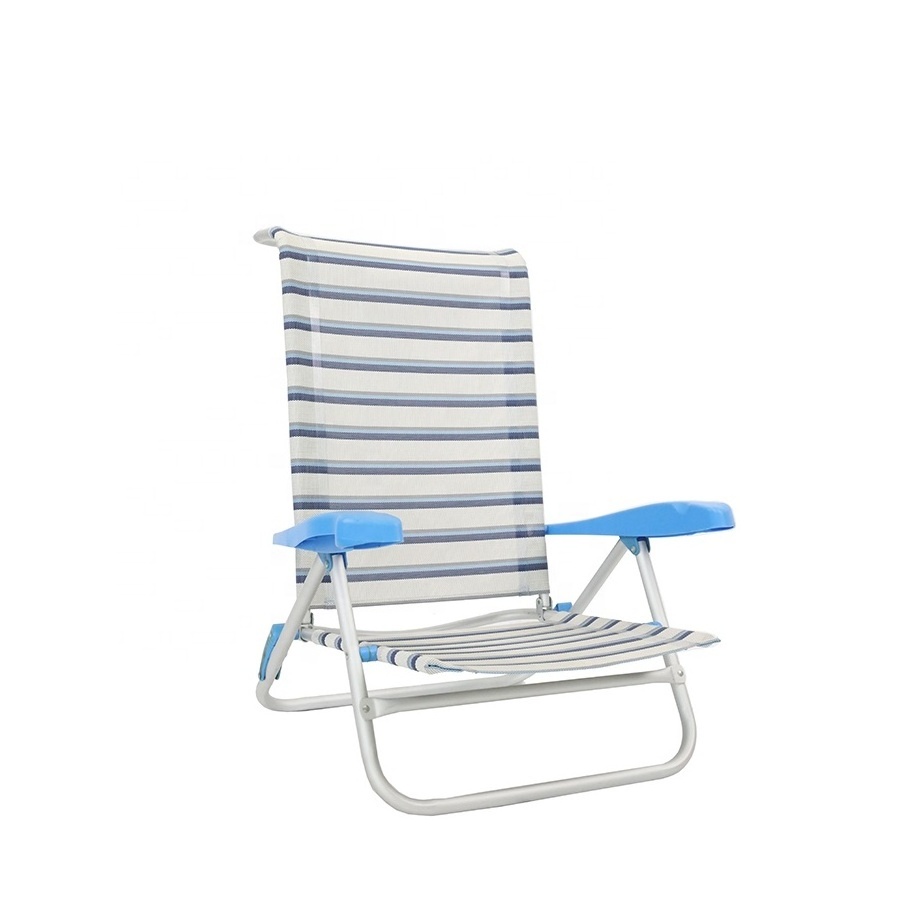 Hot Selling 7 Position Adjustable Zero Gravity Portable Folding Sun Beach Lounge Chair With Armrest