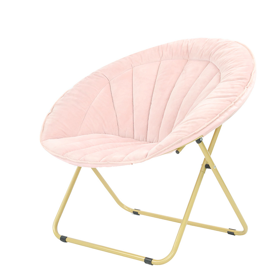 Cozy Indoor Furniture Pink Gold Padded target moon room chair for kids adults