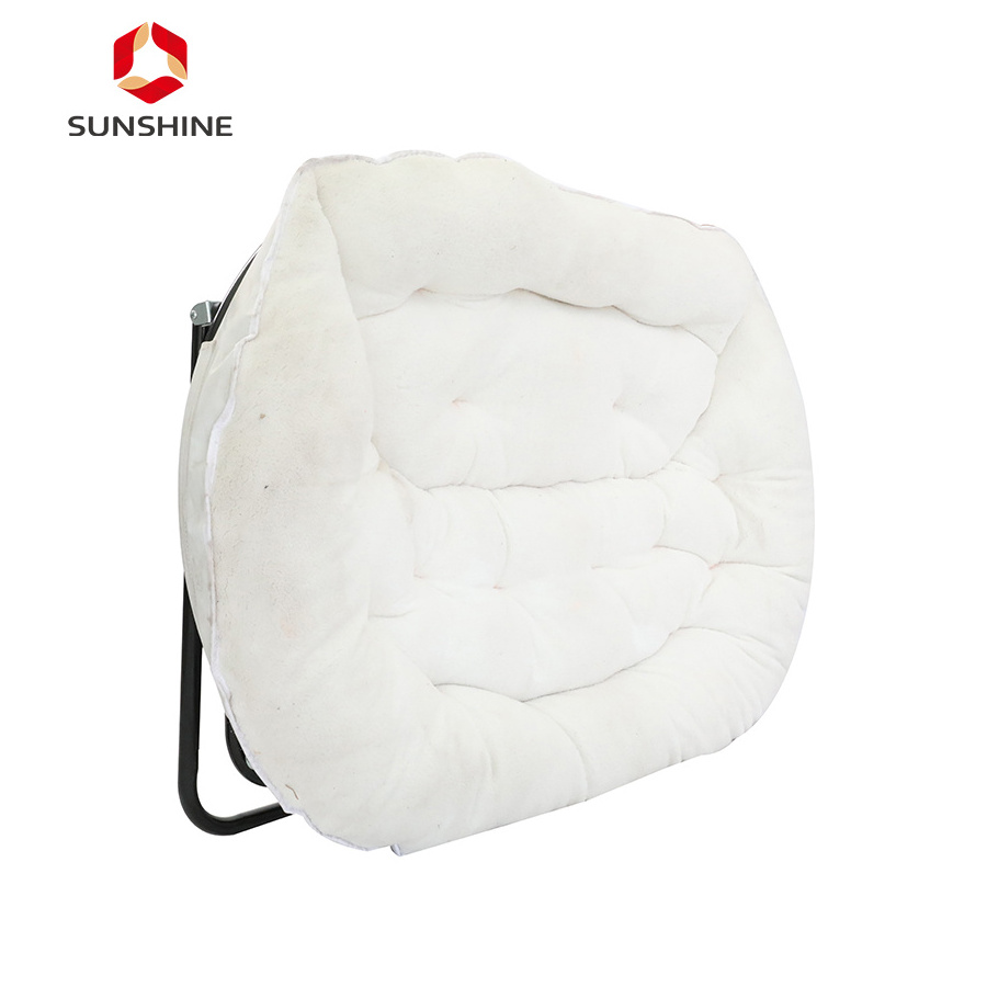 Sunshine Cozy Double Seat Indoor Padded Comfy Foldable White Metal Camping Moon Love Chair