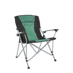 Sunshine Outdoor Picnic Portable Steel Tube High Back Adult Beach Metal Folding Camping Chair With Armrest