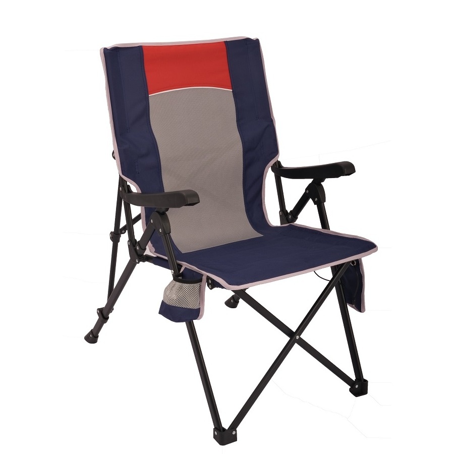 Outdoor Support 300 LBS Adjustable  Portable Oversized Camping Folding Chair High Back Camp Chair