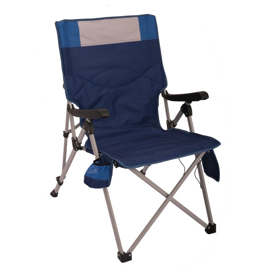 Outdoor Support 300 LBS Adjustable  Portable Oversized Camping Folding Chair High Back Camp Chair