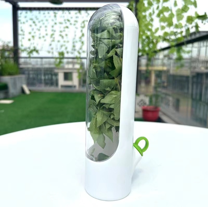 Herb Saver Best Keeper for Freshest Produce Lasting Refrigerator Herb Keeper Herb Storage Container for Cilantro, Mint, Asparagu