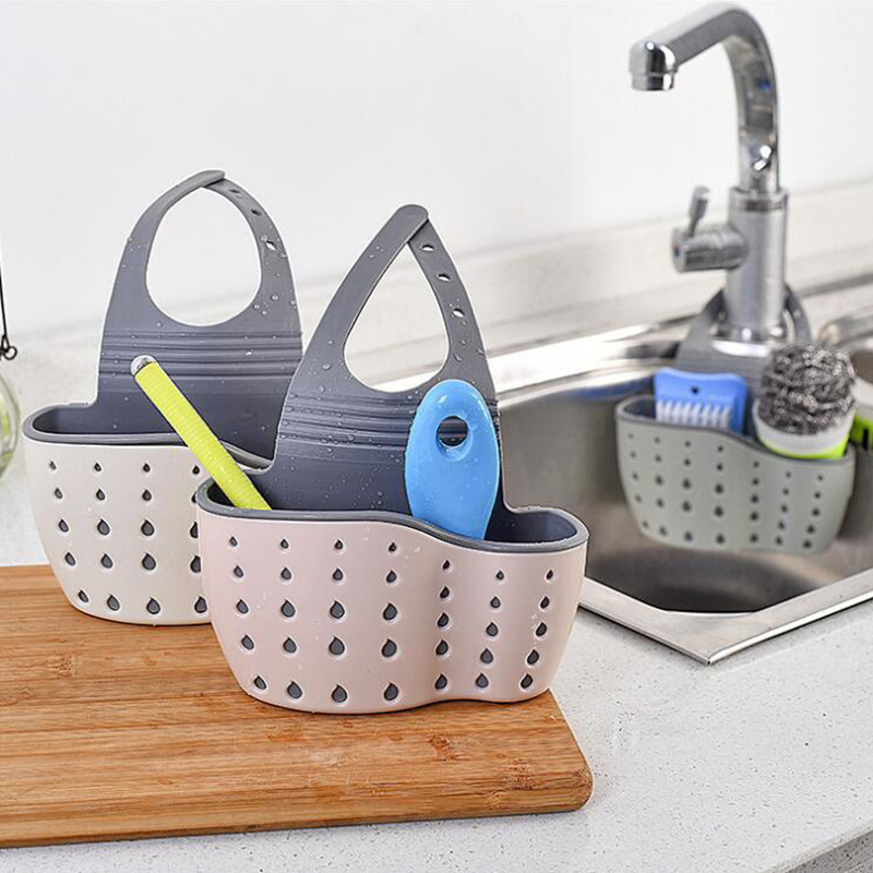 Sink Organizer Kitchen Faucet Sponge Holder Drainer  basket Soap Sponge Faucet Storage rack