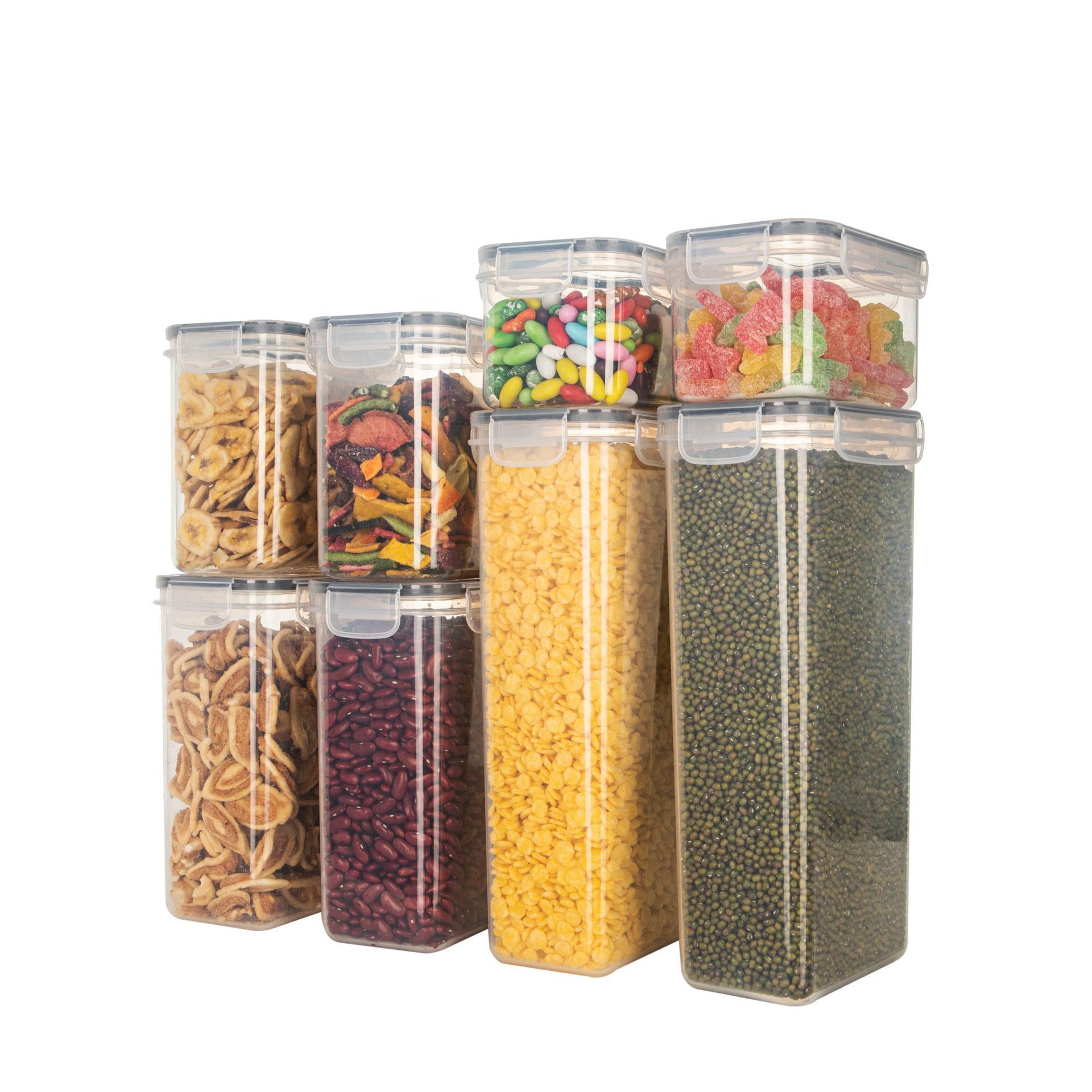 wholesale kitchen 8 piece airtight food storage containers set for Kitchen and Pantry Organization Storage