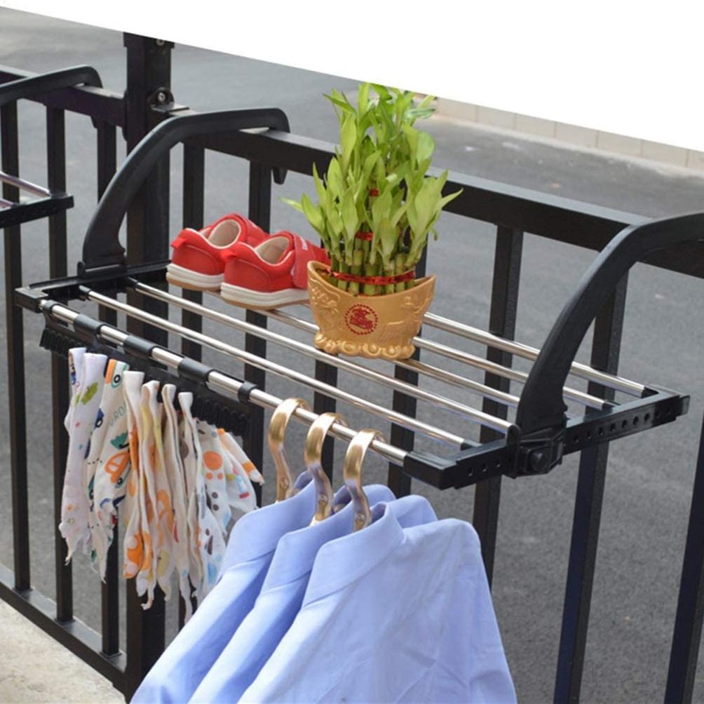 Windowsill Clothes Drying Rack Stainless Steel Folding Laundry Mini Towel Hanging Drying Rack Balcony