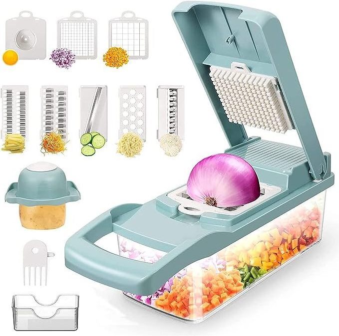 Multifunctional 15 in 1 kitchen professional food Vegetable Onion chopper greater Vegetable egg Slicer Cutter  with container