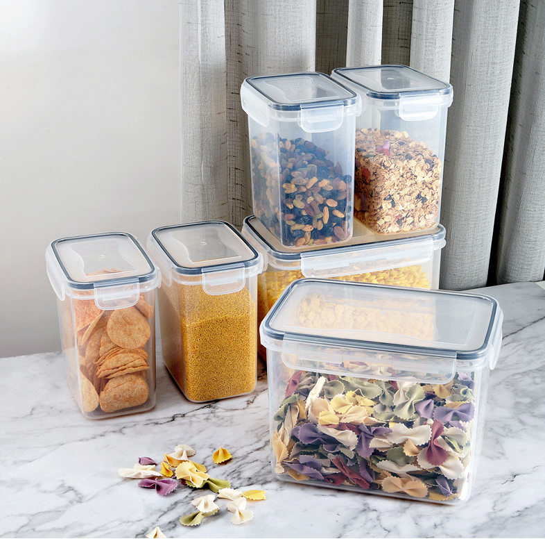 6 pcs Plastic Kitchen and Pantry Organization food small storage organizers garage cabinets foldable storage box containers set