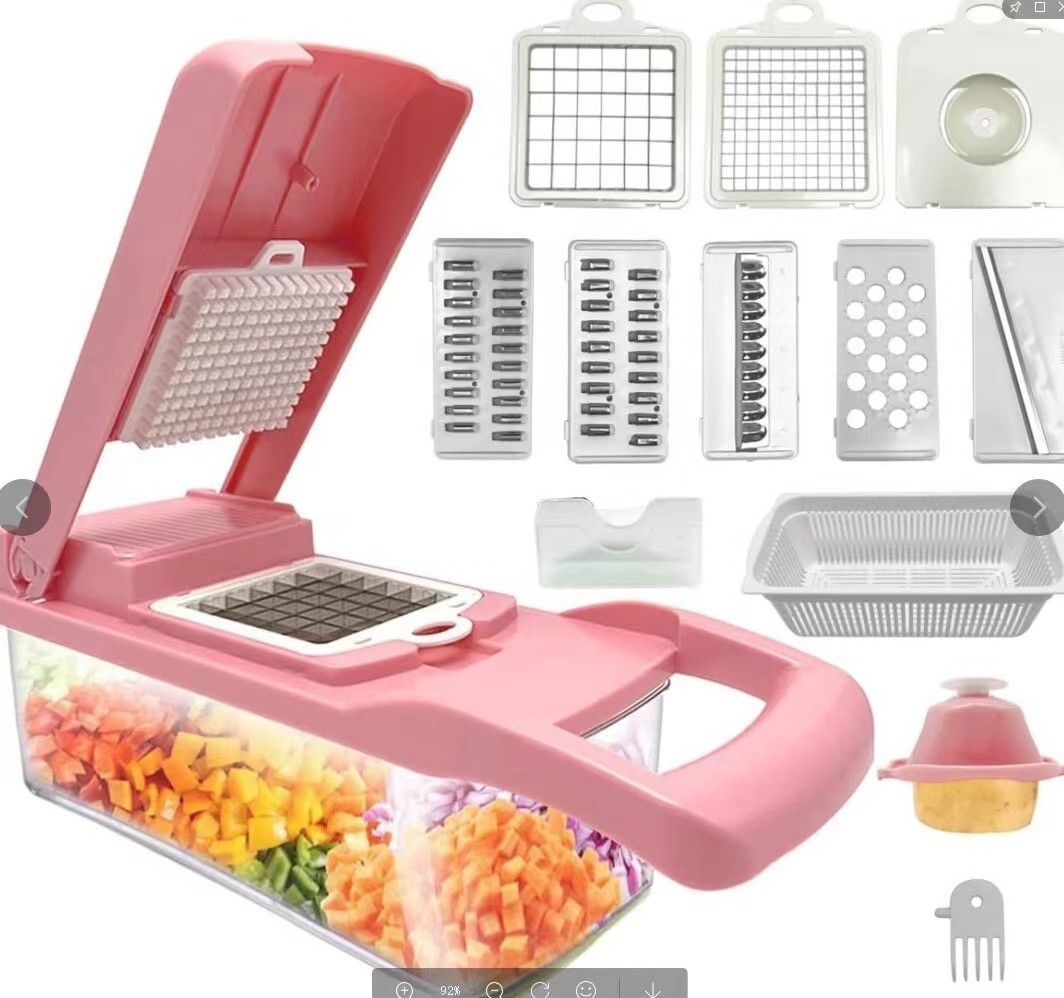 Kitchen 15 in 1 Professional greater Slicer Multifunctional Food Onion Potato Tomato Veggie Chopper Cutter with Strainer Basket