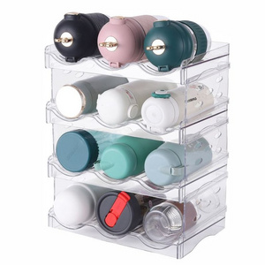 Stackable Organizer Fridge Wine Rackstumbler Mug Cup Holder Water Bottle Holder Rack Cabinet Kitchen Pantry Organization Plastic