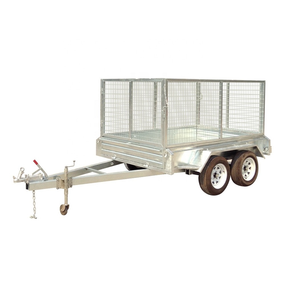 8x5 9x5 10x5 10x6 galvanized double axle box trailer