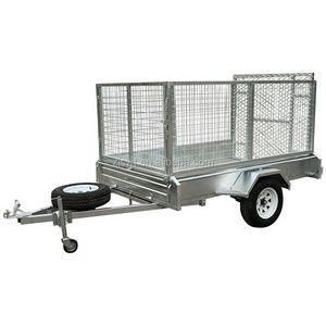 Hot Gal 6x4 Single Axle Cage Trailer of Tilting Type