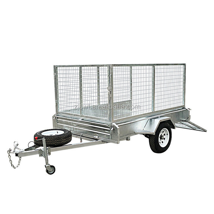 7 x 5 BOX TRAILER(BRAND NEW GALVANISED WITH CAGE + TIPPER - FULLY WELDED)