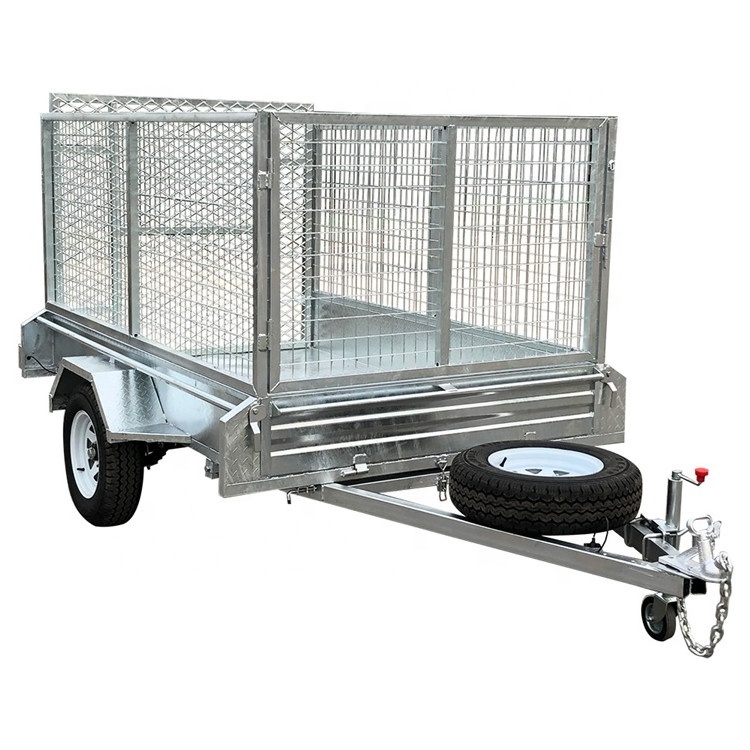 6x4 galvanized utility box trailer with cage