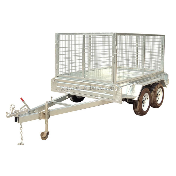 Strong welded hot dipped galvanized tandem axle utility box trailer