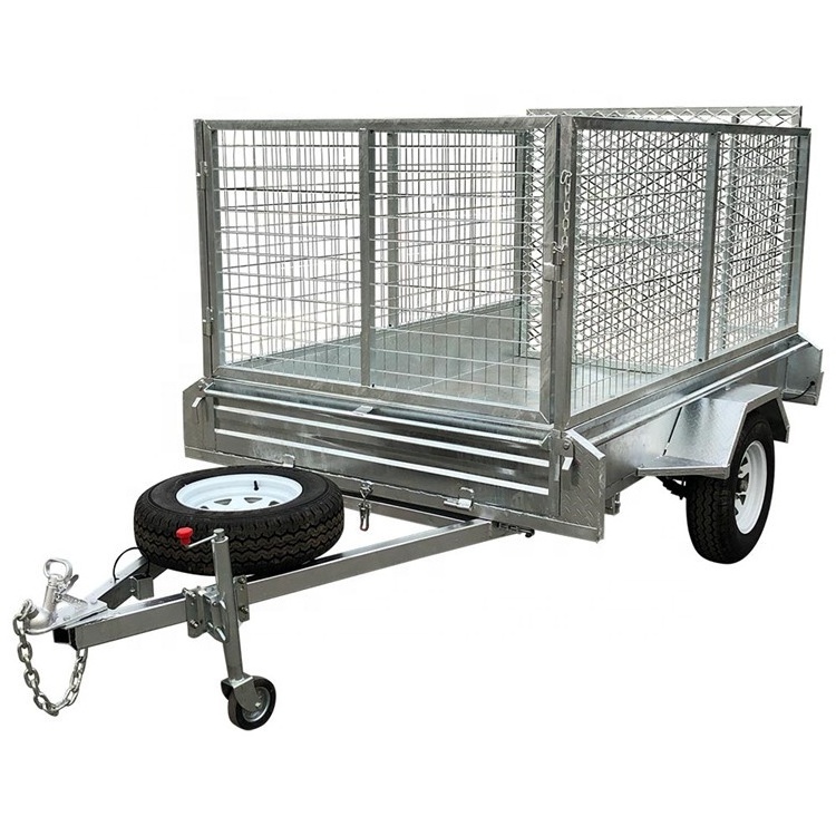 7 x 5 BOX TRAILER(BRAND NEW GALVANISED WITH CAGE + TIPPER - FULLY WELDED)