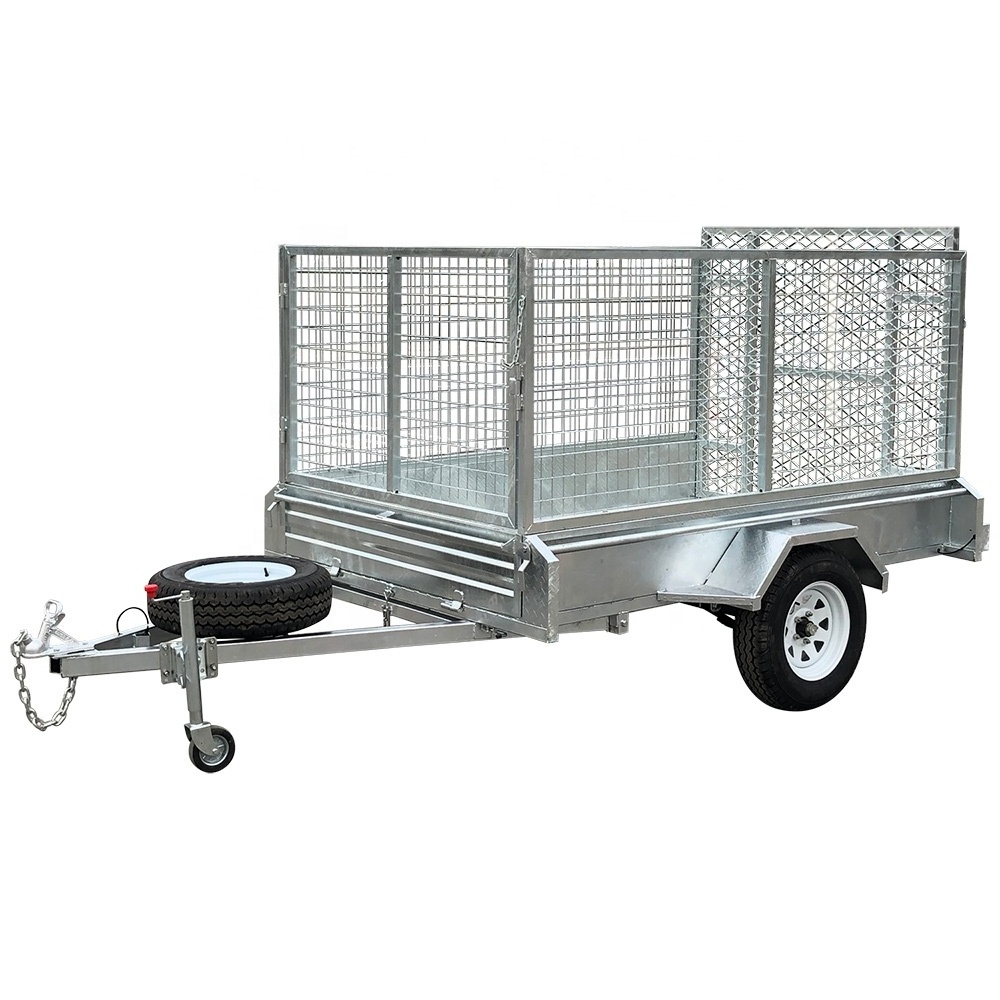 7*4 single axle heavy duty utility box trailer