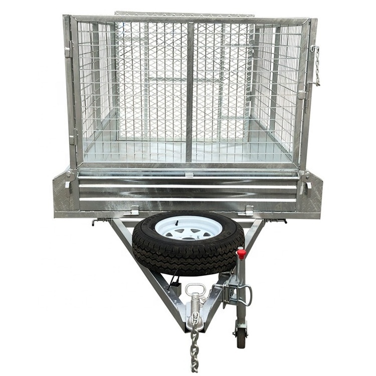 6x4 galvanized utility box trailer with cage