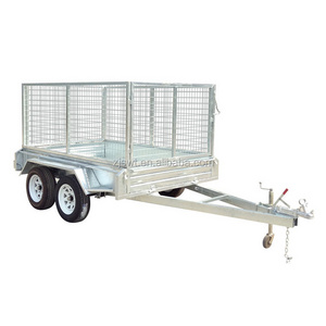 Strong welded hot dipped galvanized tandem axle utility box trailer