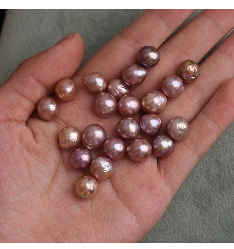 9-10mm AAA edison baroque fresh water pearl purple pink orange baroque Freshwater Loose Pearls Wholesale For jewelry making