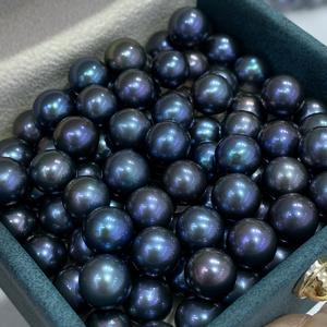 8-8.5 AAAAA Grade Natural Real Genuine freshwater Black Round Loose Tahiti Tahitian Sea Loose Pearl Price wholesale