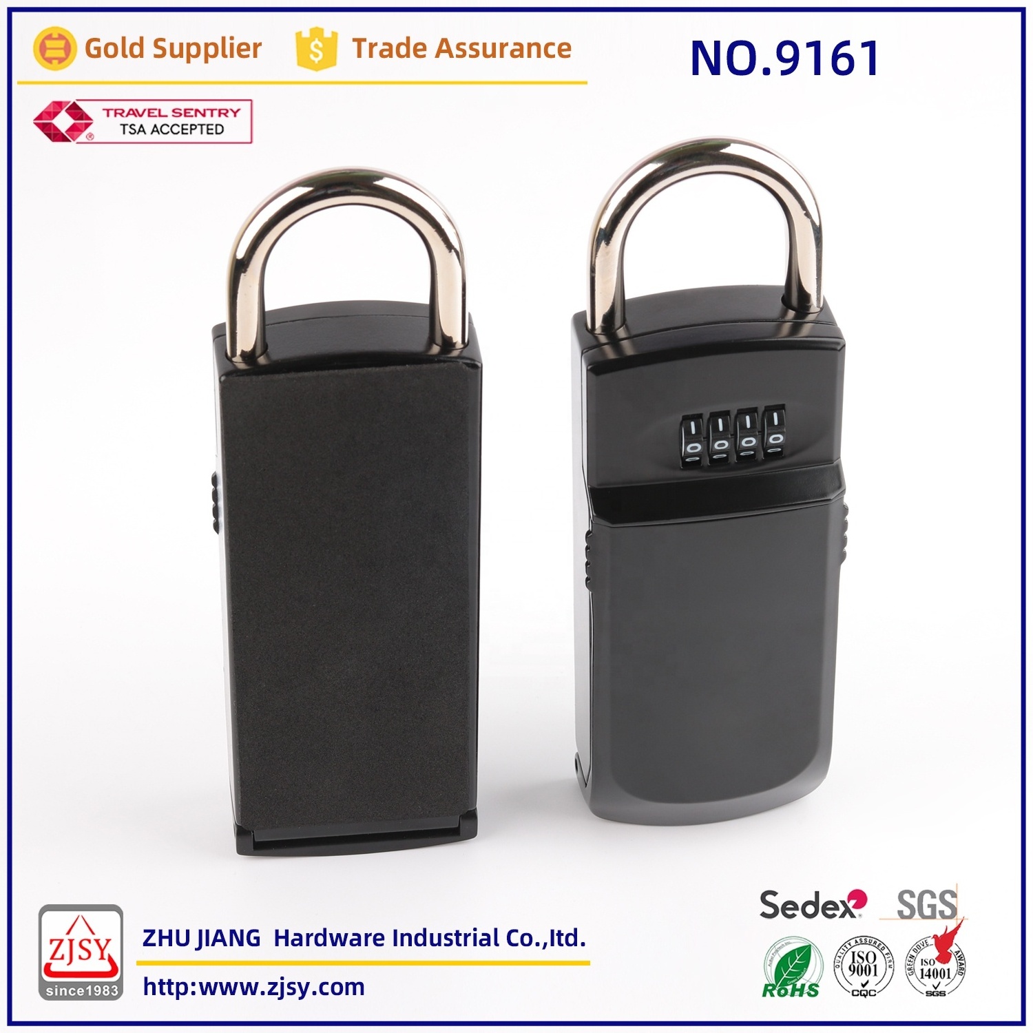 9161 Outdoor Security Portable Lock Box Resettable 4 Digit Combination Code Car Key Safe Box For Surfer