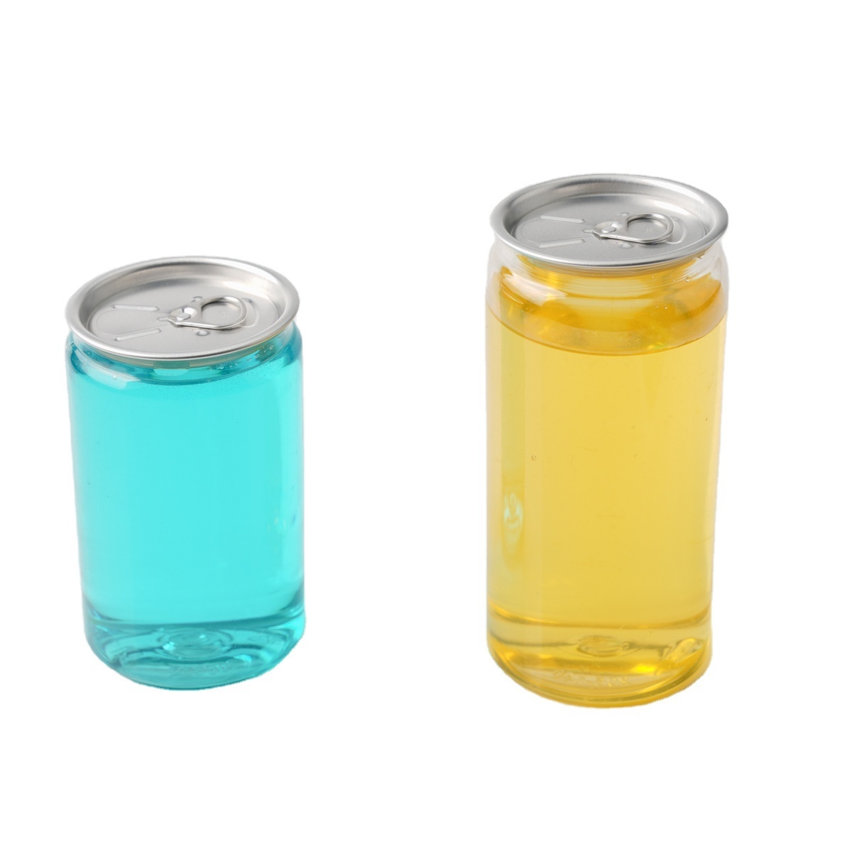 330ML 500ML 206# transparent plastic pet pop soda can with Easy Open Lid Beer Juice Coffee Beverage Packaging cans