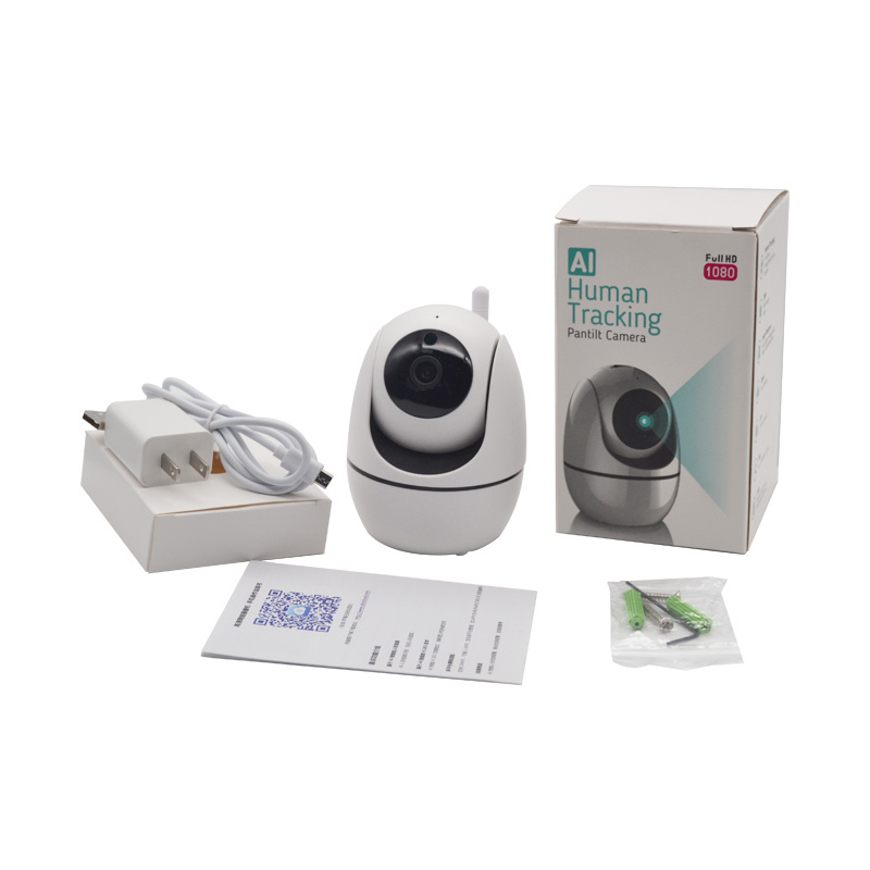 GSA 2MP H.265 small wifi baby camera Pan & Tilt two way audio AI human tracking support onvif