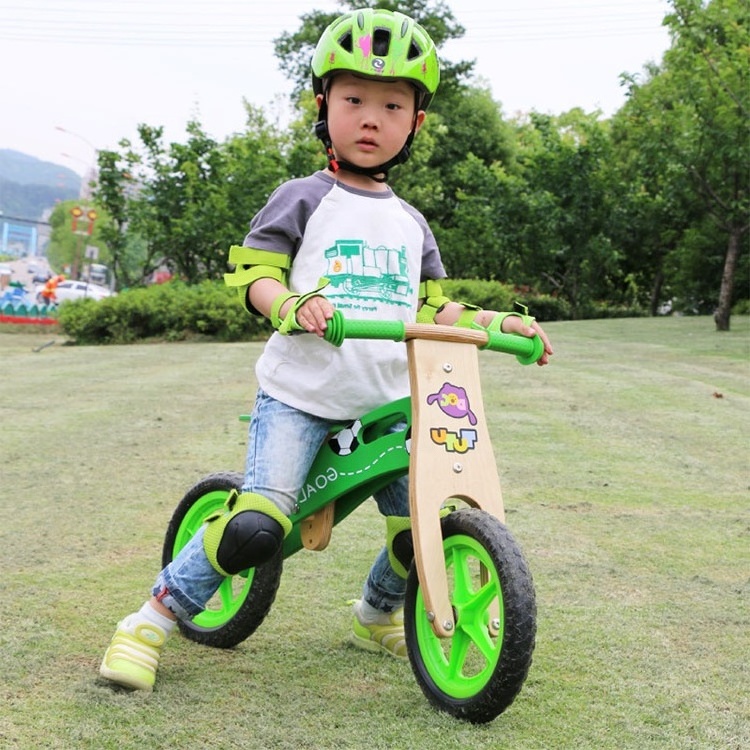 Unique Design Kids Bike No Pedals Wooden Children's Balance  Walkers Bike  Ride On Toys