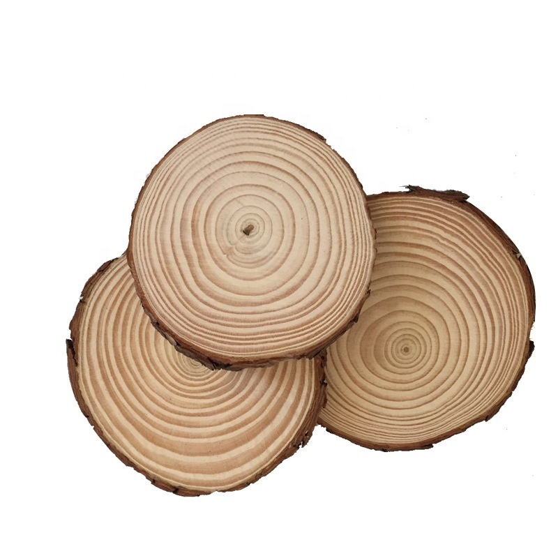 Wholesale Home Hanging Decorations Unfinished Round Diy Craft Natural Wood Slices