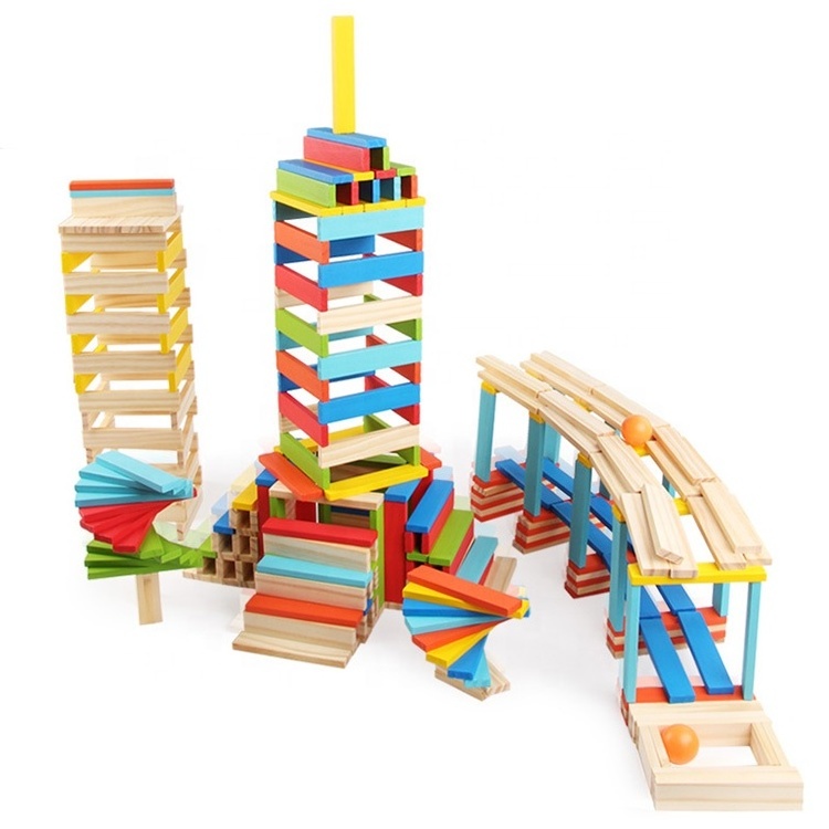 Diy Colorful Building Block Bricks Construct Toy Set Wooden Blocks For Block Printing