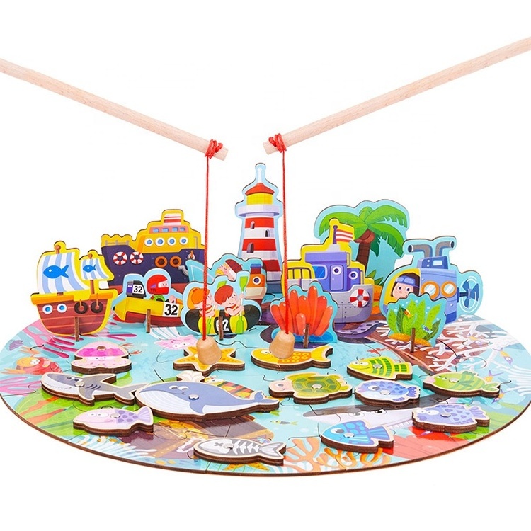 3d stereoscopic children Marine Fishing 3 in 1 magnetic blocks toys 	preschool educational toys