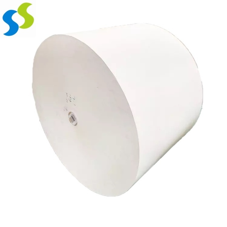 125gsm high quality material base paper White cow paper stock large rolls for: tote bags, envelopes, parcel packaging printing