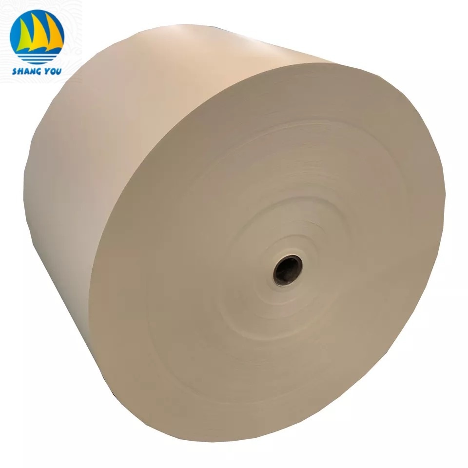 105gsm stock Eco Kraft Wrapping Paper Roll (Jumbo) process tote bag packaging material base paper white cow cardboard