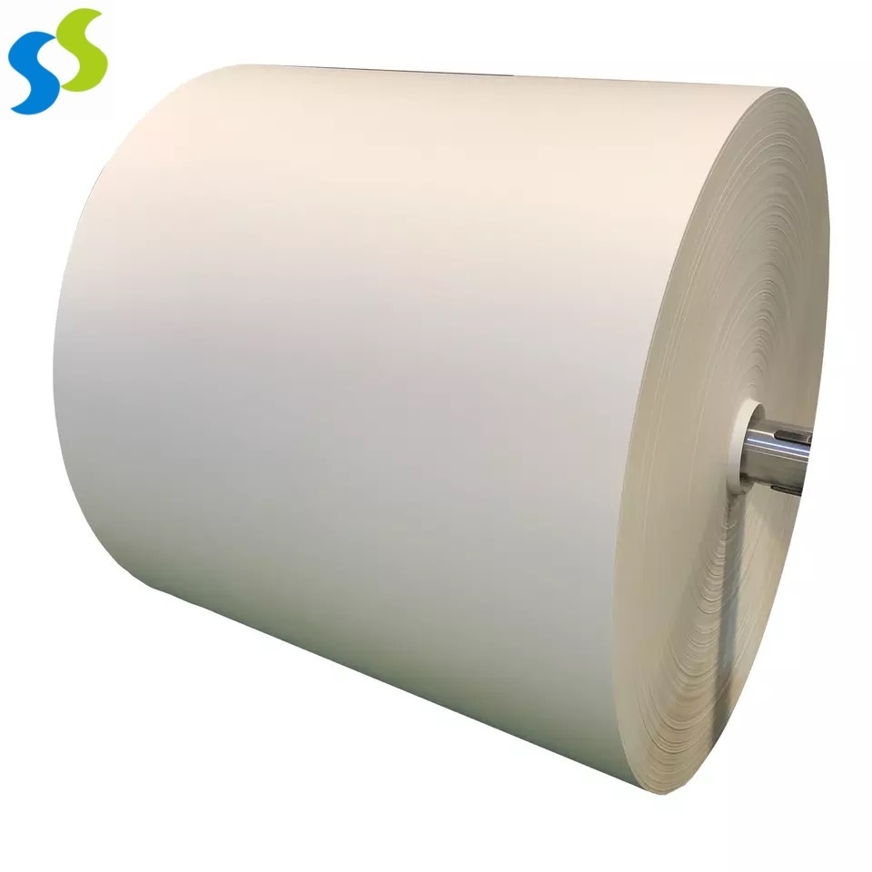 115gsm stock base paper large roll of white cow paper base paper used for: handbag, envelope, packaging carton surface printing